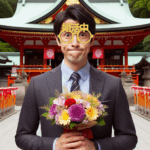 婚活中の男が伊達眼鏡で祈願