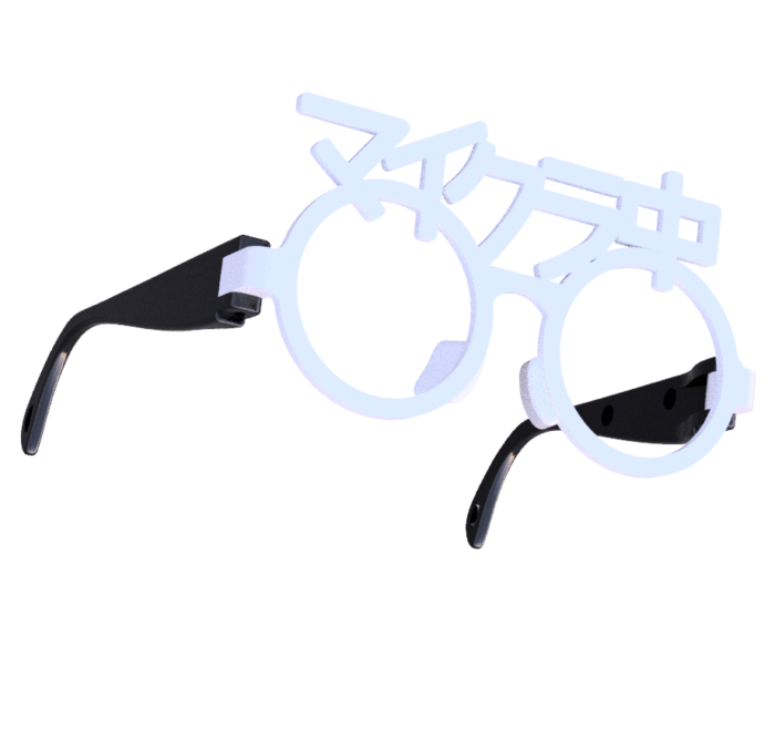 マイクラ中の伊達眼鏡　ホワイト