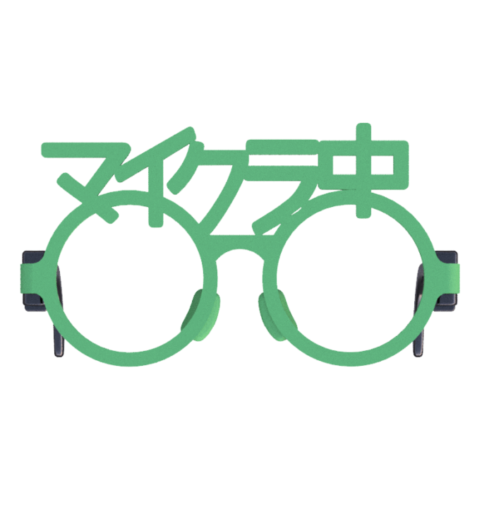 マイクラ中の伊達眼鏡　グリーン