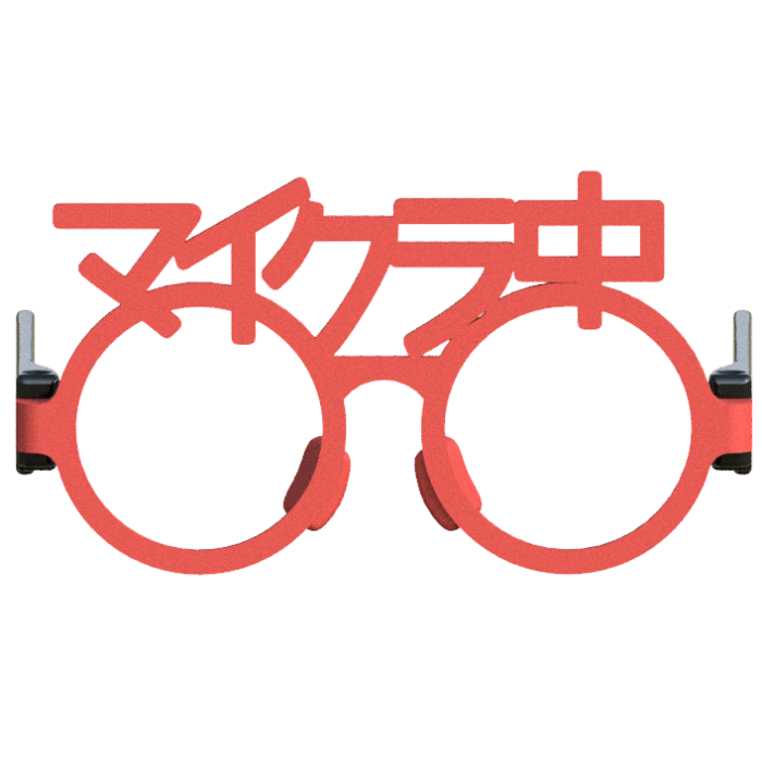 マイクラ中の伊達眼鏡　　レッド