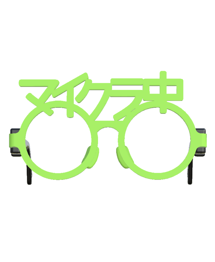マイクラ中の伊達眼鏡　グリーン