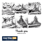 日本の戦艦塗り絵