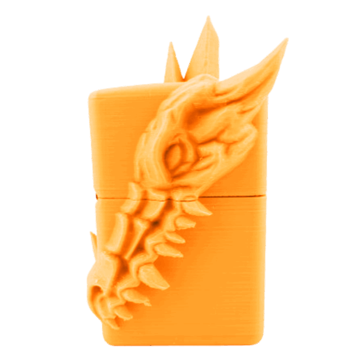 ドラゴンデザイン立体ジッポーライター３D龍ZIPPOオレンジ