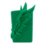 ドラゴンデザイン立体ジッポーライター３D龍ZIPPOディープグリーン