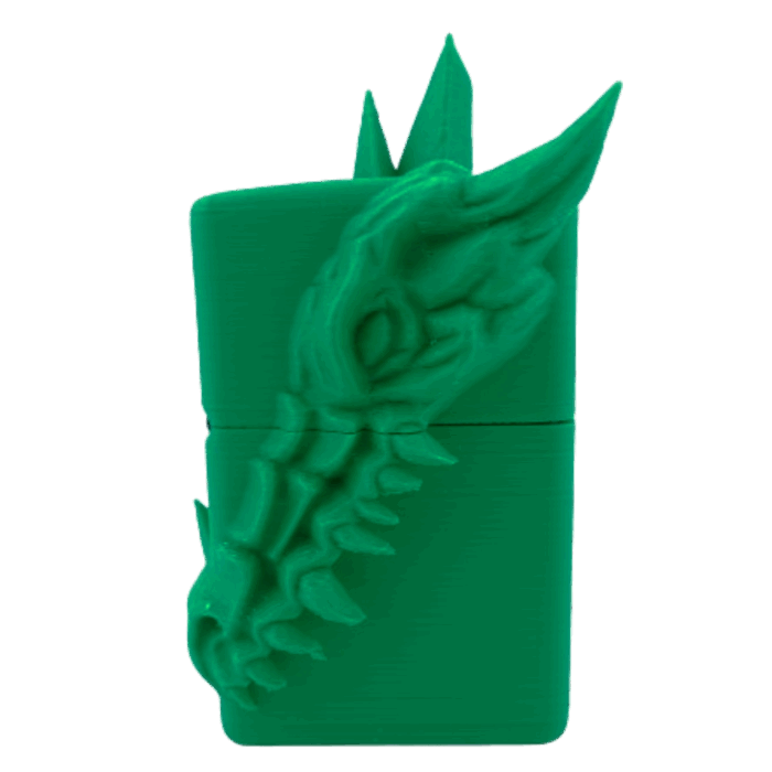 ドラゴンデザイン立体ジッポーライター３D龍ZIPPOディープグリーン