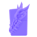 ドラゴンデザイン立体ジッポーライター３D龍ZIPPOパープル