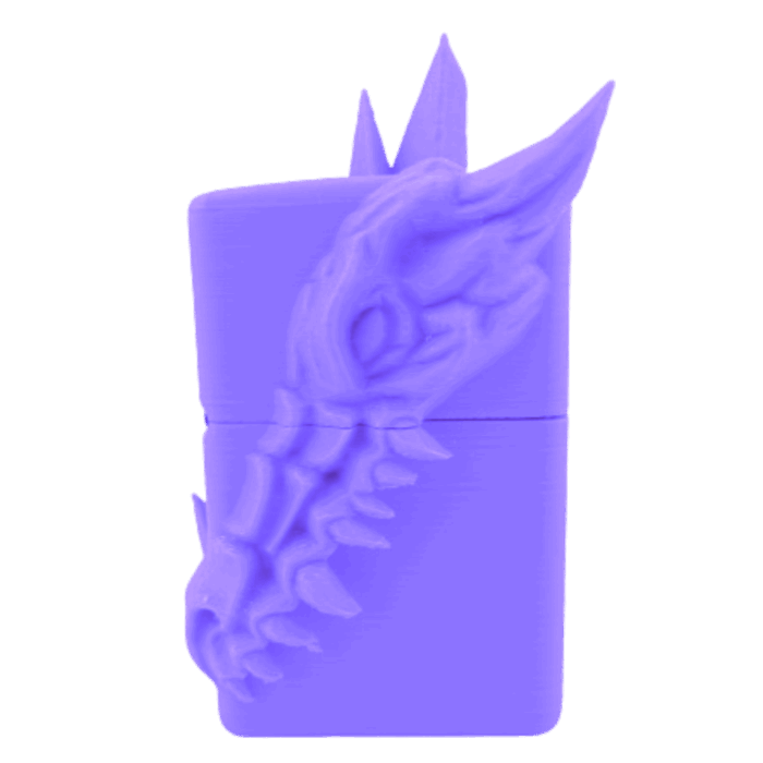 ドラゴンデザイン立体ジッポーライター３D龍ZIPPOパープル