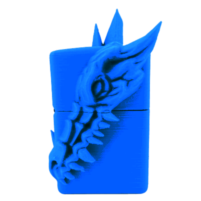ドラゴンデザイン立体ジッポーライター３D龍ZIPPOブルー