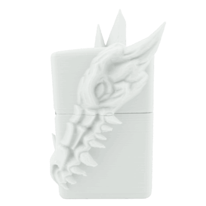 ドラゴンデザイン立体ジッポーライター３D龍ZIPPOホワイト