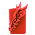 ドラゴンデザイン立体ジッポーライター３D龍ZIPPOレッド