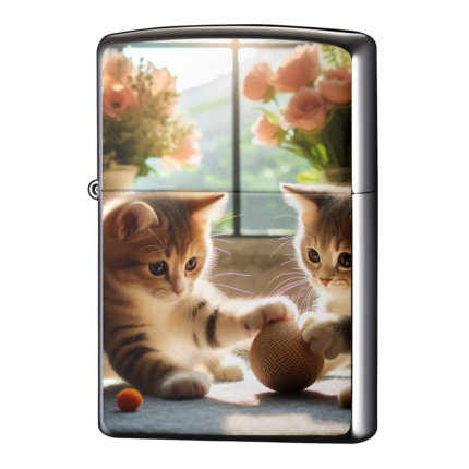 ボールの取り合いネコジッポーライターZIPPO