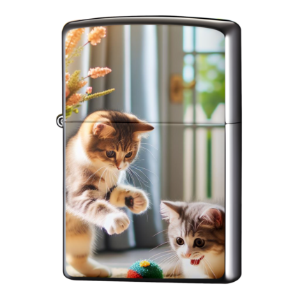 遊ぶ猫たちの物語ジッポーライターZIPPO