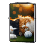お休み猫ゴルフボールジッポーライターZIPPO