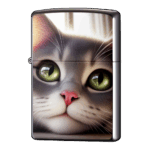ロシアンブルーにゃんこアップかわいいジッポーライターZIPPO