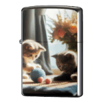 おもちゃに夢中な猫ジッポーライターZIPPO