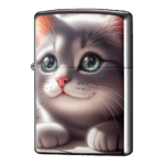 ロシアンブルーキャットCATかわいいジッポーライターZIPPO