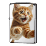 猫が飛び上がるジッポーライターZIPPO
