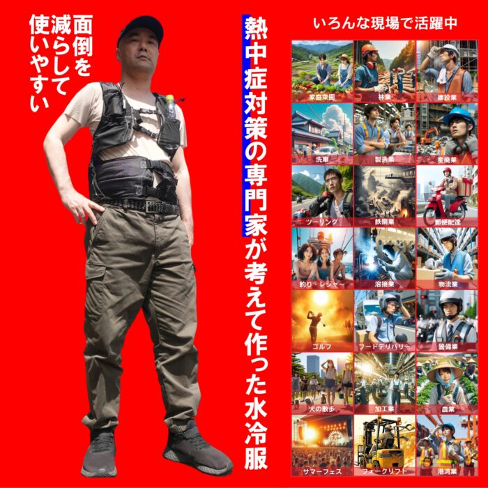 【2024新製品】人間エアコン面水冷服A2（A1同等後継）日本企画の画期的なオールインワン水冷服【即納】 - 画像 (17)