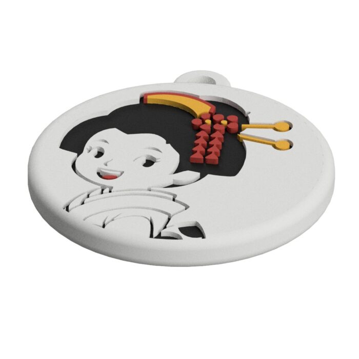 🌸 和の粋を日常に 🌸 舞妓さんデザインのキュートなキーホルダー - 画像 (4)