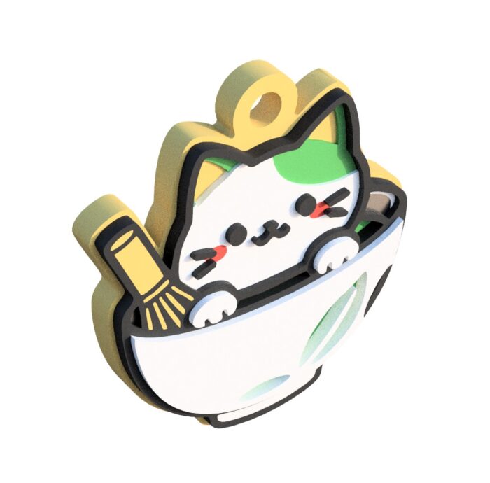 抹茶猫キーホルダー　MATCHA CAT